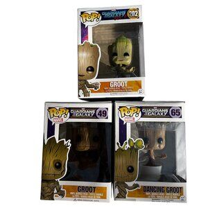 Groot Funko POPs Bundle of 3 Numbers 49, 65 & 202